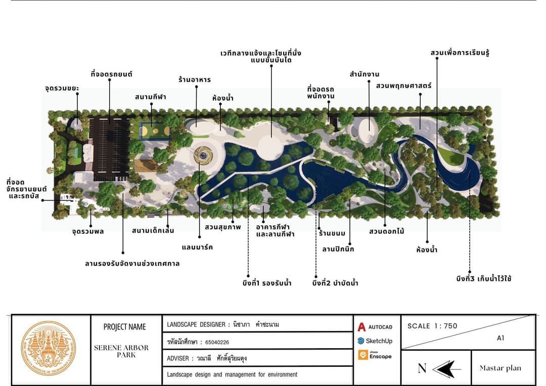 การออกแบบสวนสาธารณะ :  ซีรีนอาร์เบอร์พาร์ค