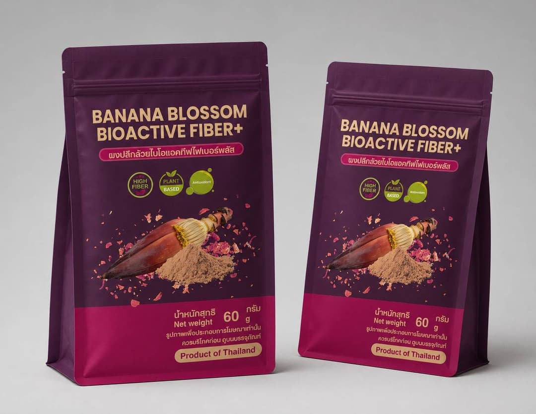 Development of Innovative Banana Blossom Powder Production for Application in Functional Snack Products