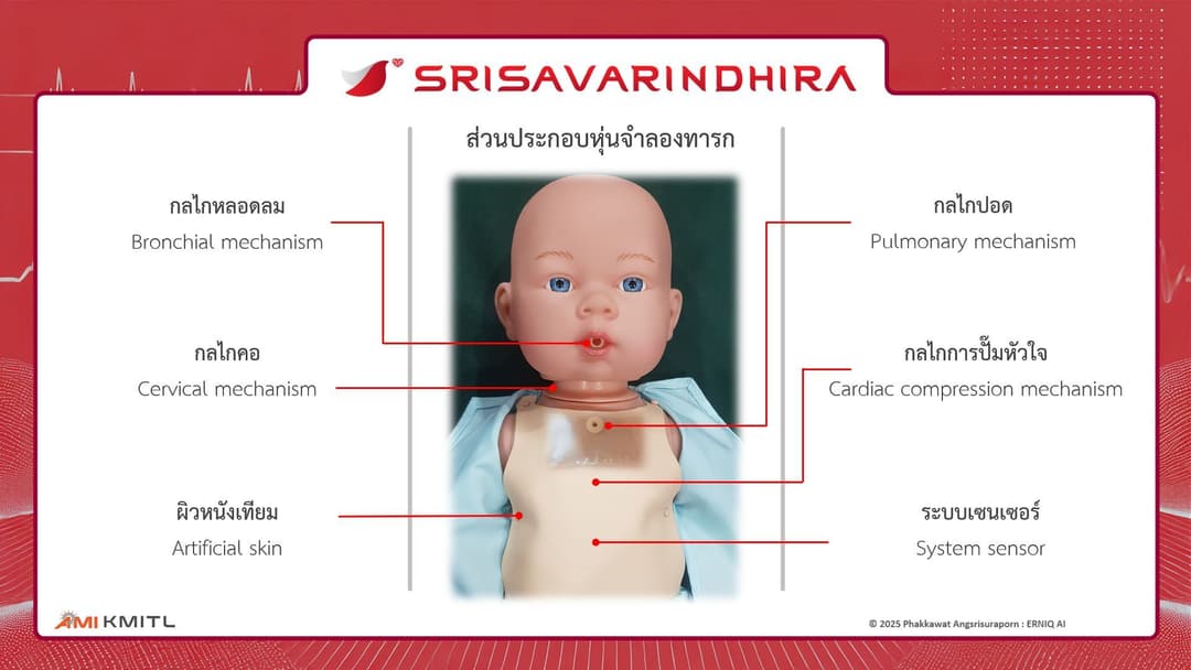 หุ่นจำลองเด็กอัจฉริยะสำหรับฝึกการกู้ชีพ (หุ่นเด็ก CPR)