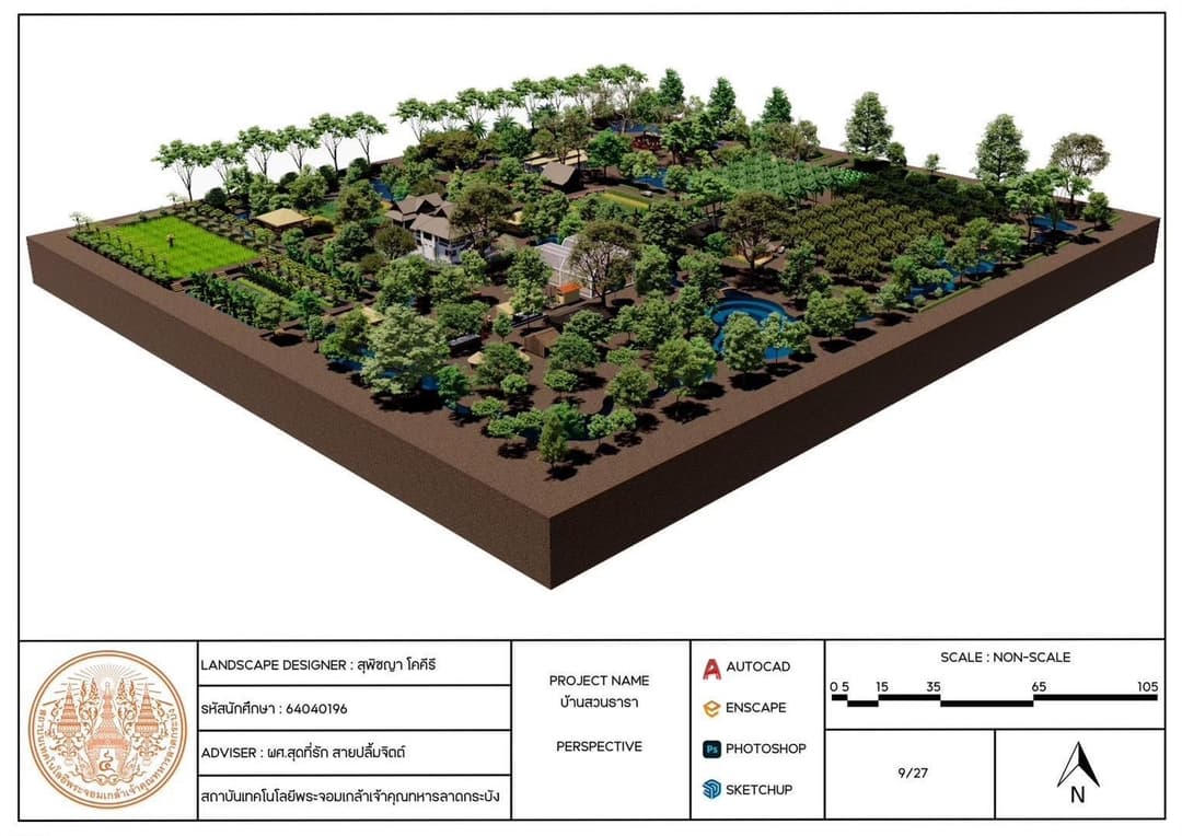 การออกแบบพื้นที่เกษตร “ชีวิตบ้านสวน”
