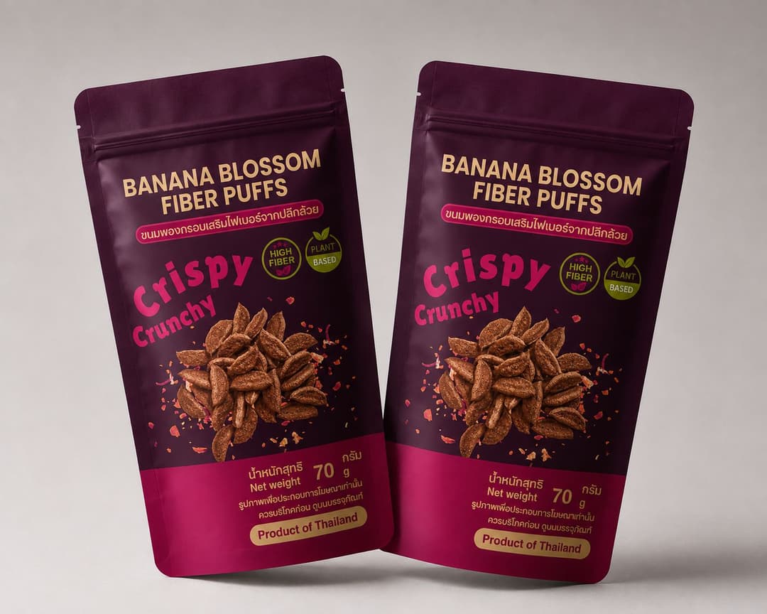 Development of Innovative Banana Blossom Powder Production for Application in Functional Snack Products