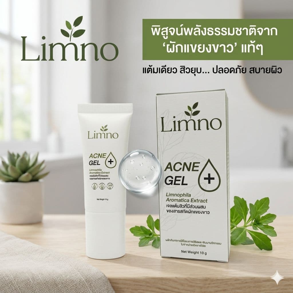Limno Acne Gel: เจลแต้มสิวผักแขยงขาว สยบวงจรเชื้อสิวด้วยพลังจากธรรมชาติ