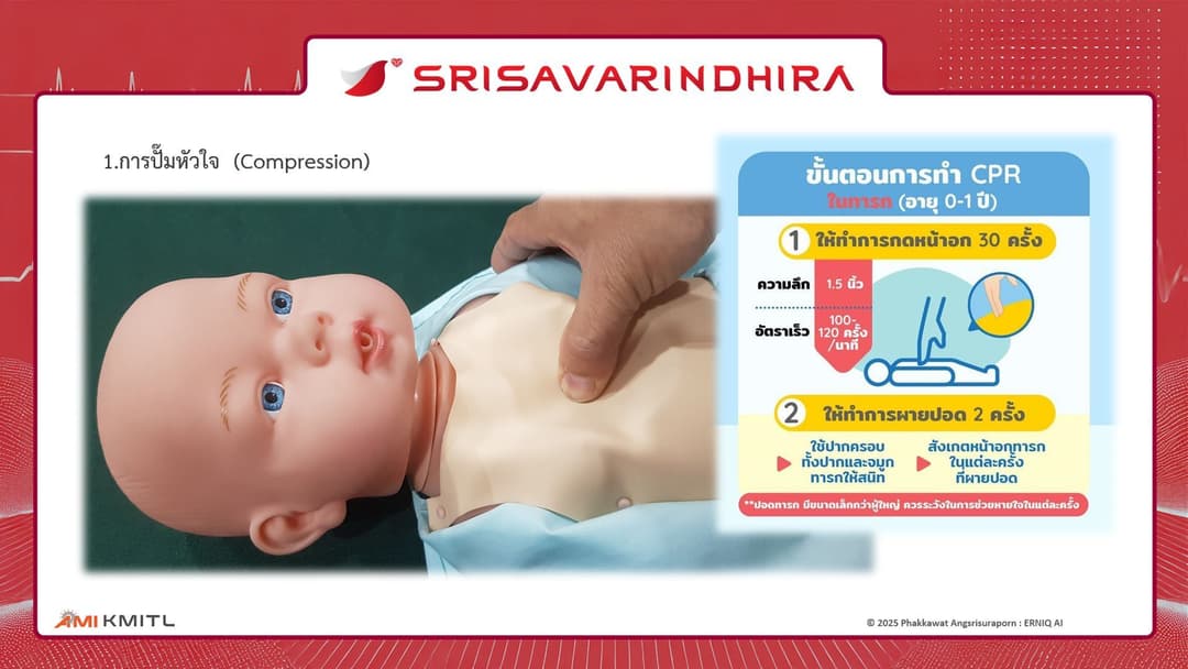 หุ่นจำลองเด็กอัจฉริยะสำหรับฝึกการกู้ชีพ (หุ่นเด็ก CPR)