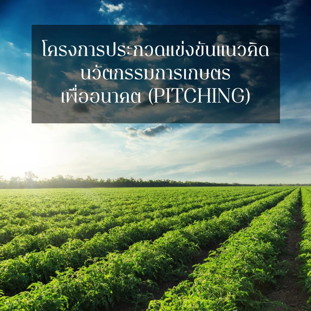 โครงการประกวดแข่งขันแนวคิดนวัตกรรมการเกษตรเพื่ออนาคต (Pitching)